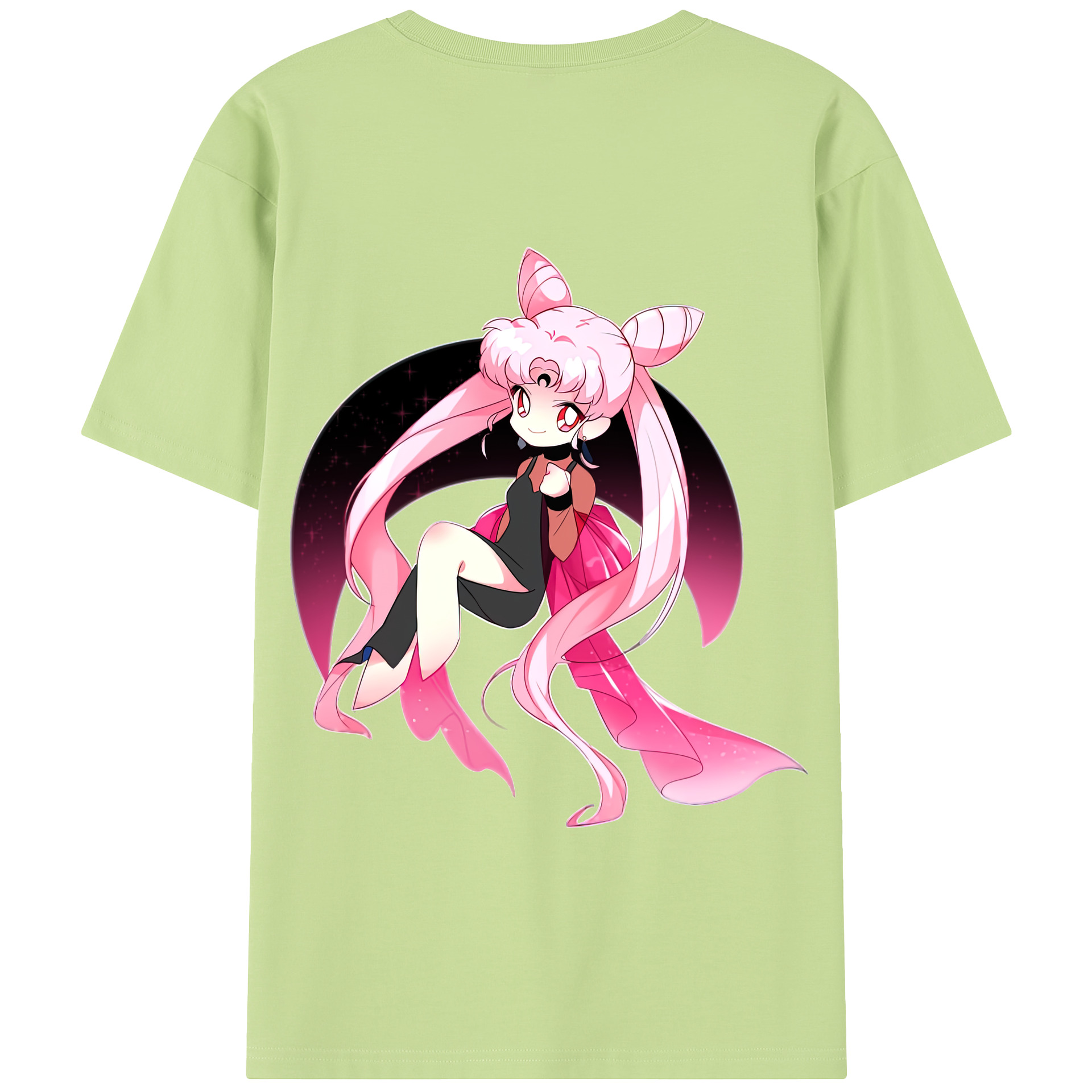 （画像用） 美少女戦士セーラームーン ちびうさ Sailor Moon Chibiusa Tsukino Usagi Small Lady Serenity 綿100％半袖Tシャツ（背面プリント）